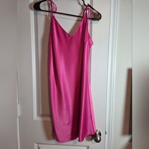 VICTORIAS SECRET HOT PINK SLIP DRESS